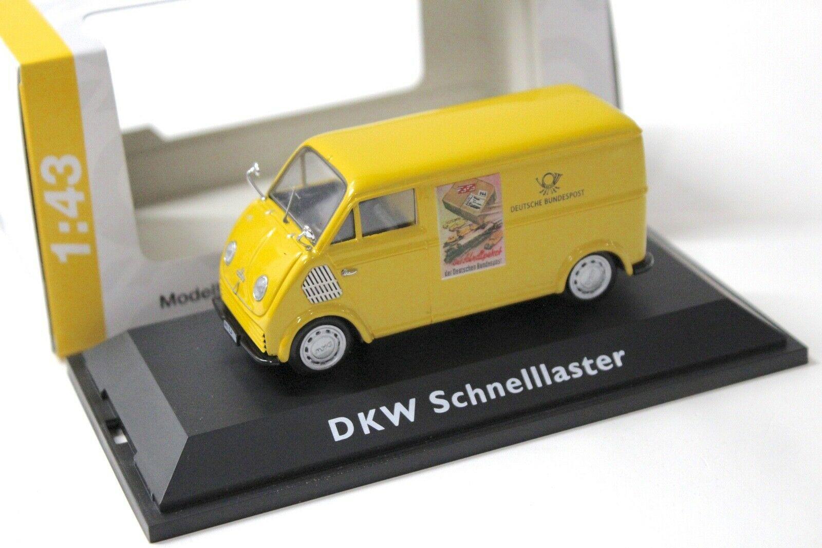 1:43 Schuco DKW Schnelllaster Deutsche Post yellow
