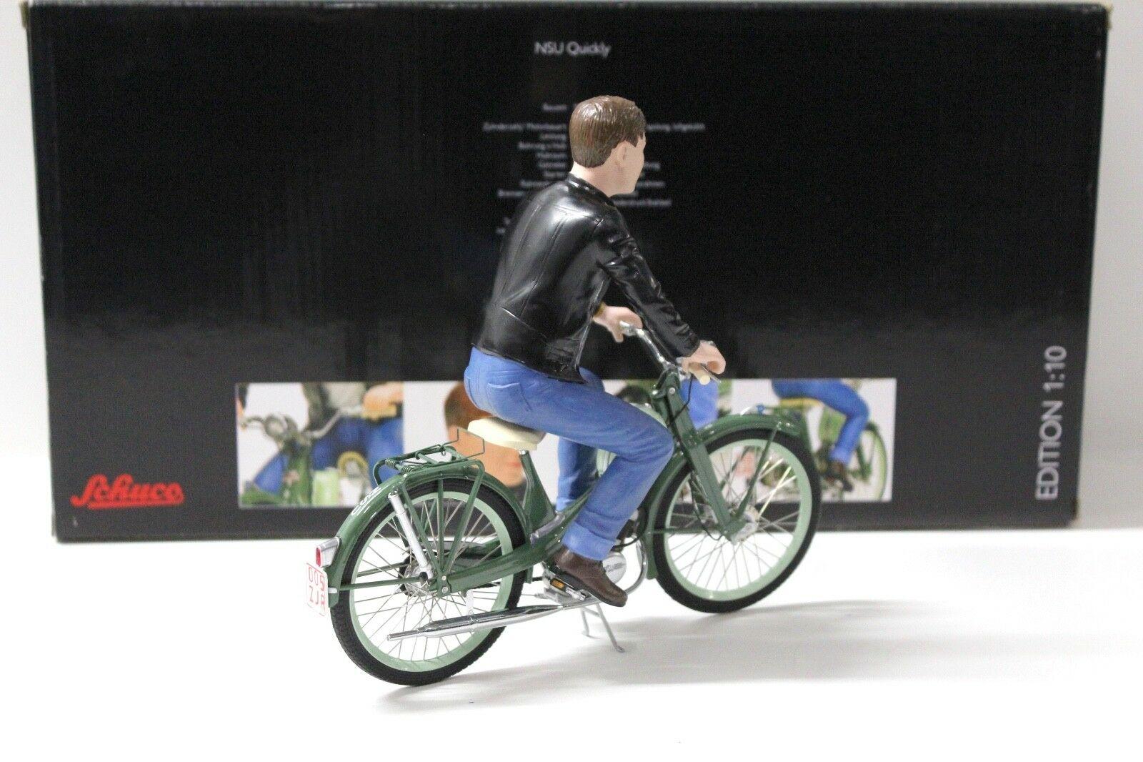 1:10 Schuco NSU Quickly green mit Fahrerfigur