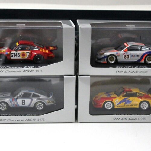 1:43 Minichamps Porsche History RS SET 4 pcs. 911 RSR DEALER VERSION
