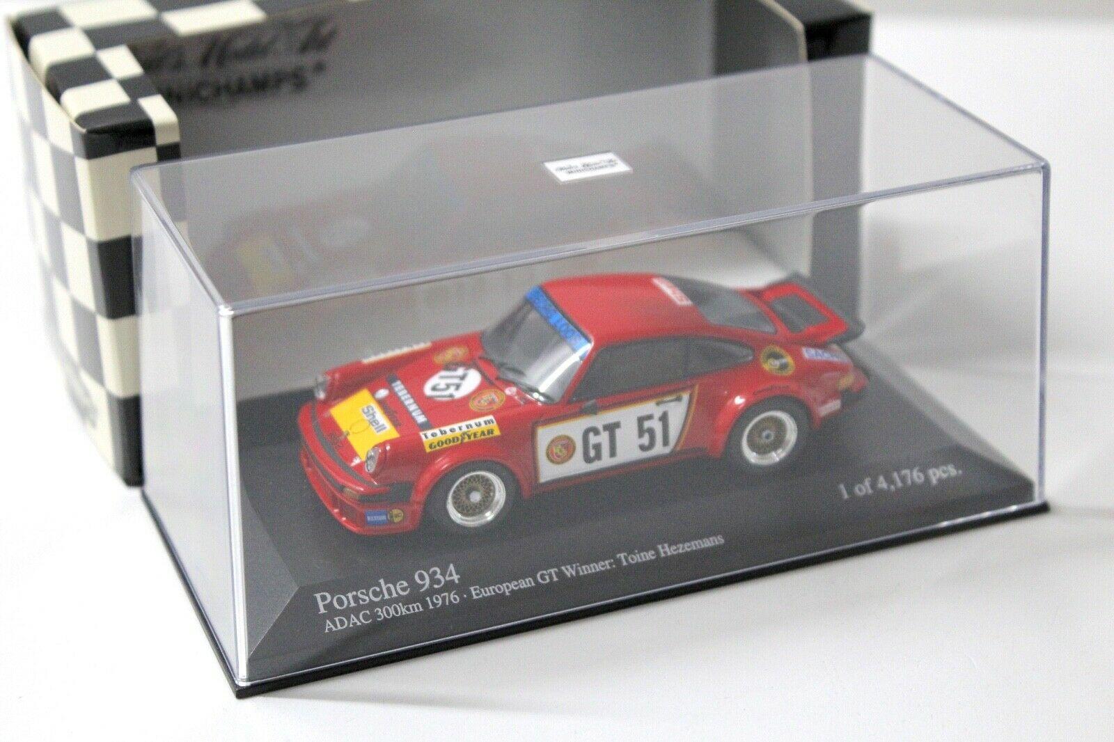 1:43 Minichamps Porsche 934 ADAC 300km Hezemans #GT 51 red