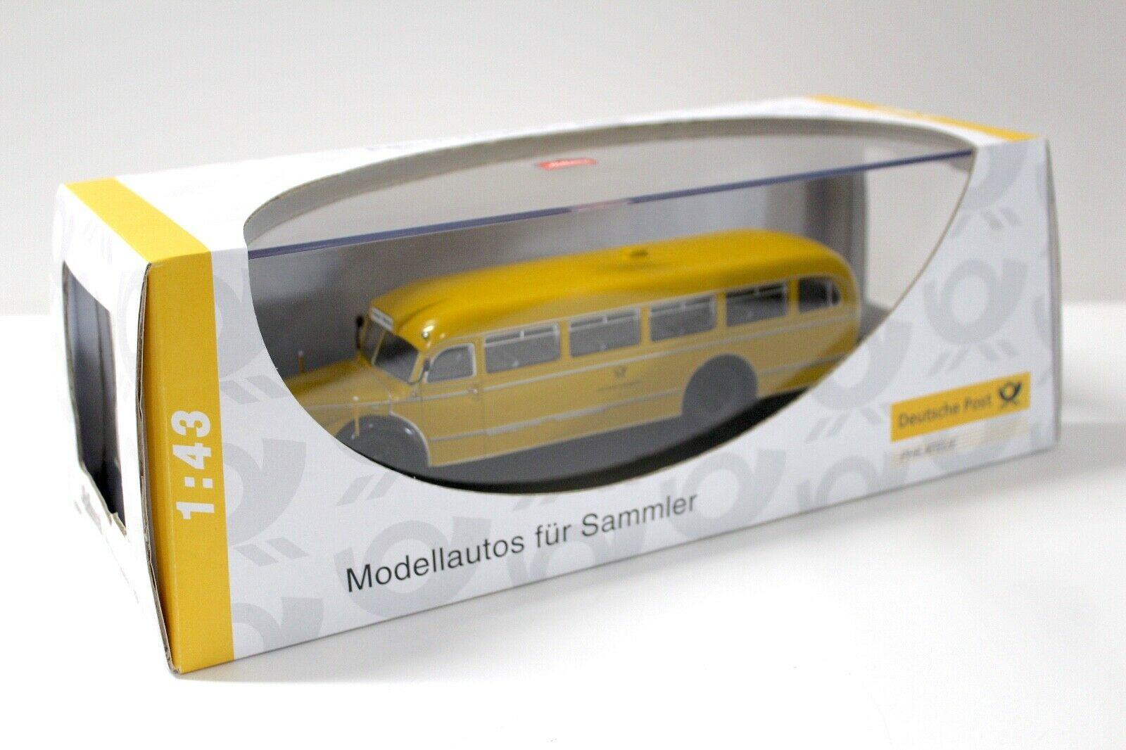 1:43 Schuco Mercedes O6600 Bus Deutsche Bundespost yellow