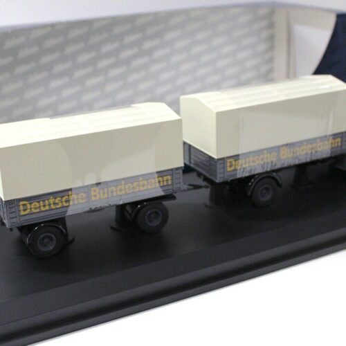 1:43 Schuco Mercedes L6600 mit Anhänger Deutsche Bundesbahn grey