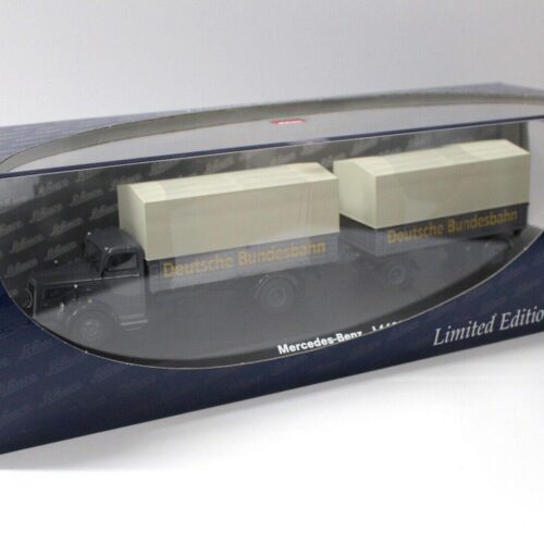 1:43 Schuco Mercedes L6600 mit Anhänger Deutsche Bundesbahn grey