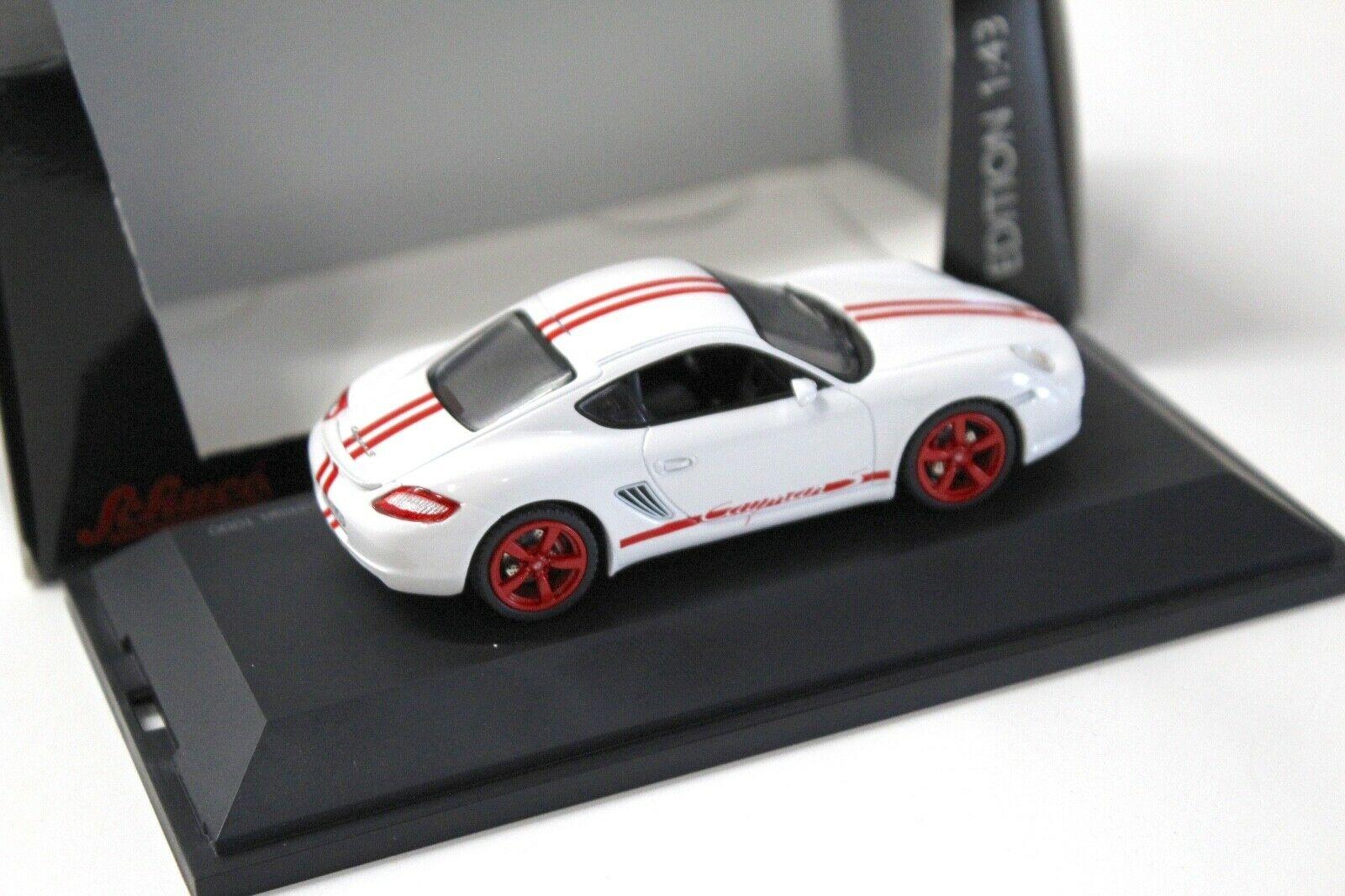 1:43 Schuco Porsche Cayman S white red Stripes