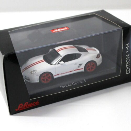 1:43 Schuco Porsche Cayman S white red Stripes