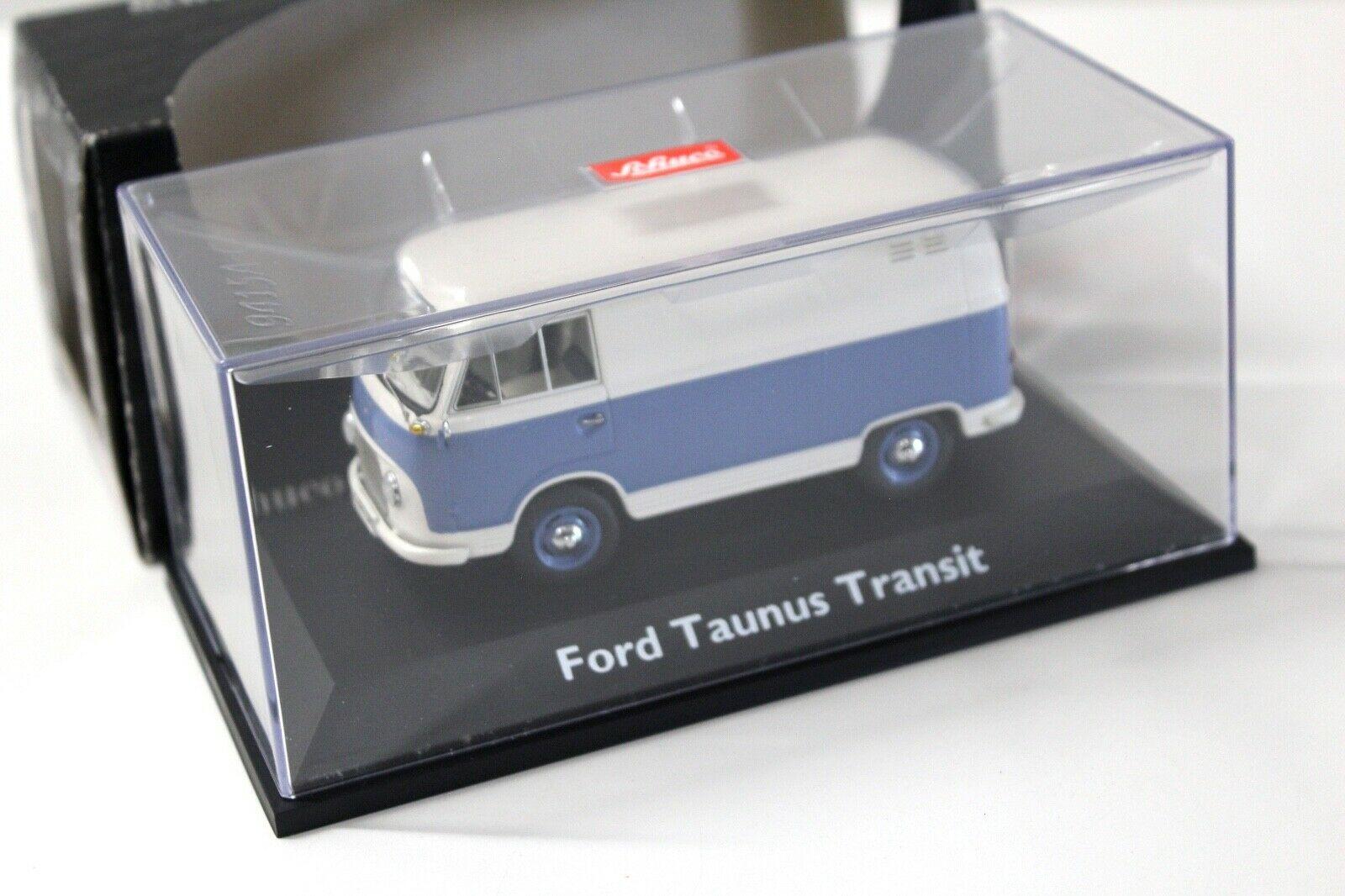 1:43 Schuco Ford Taunus Transit Kasten white/blue