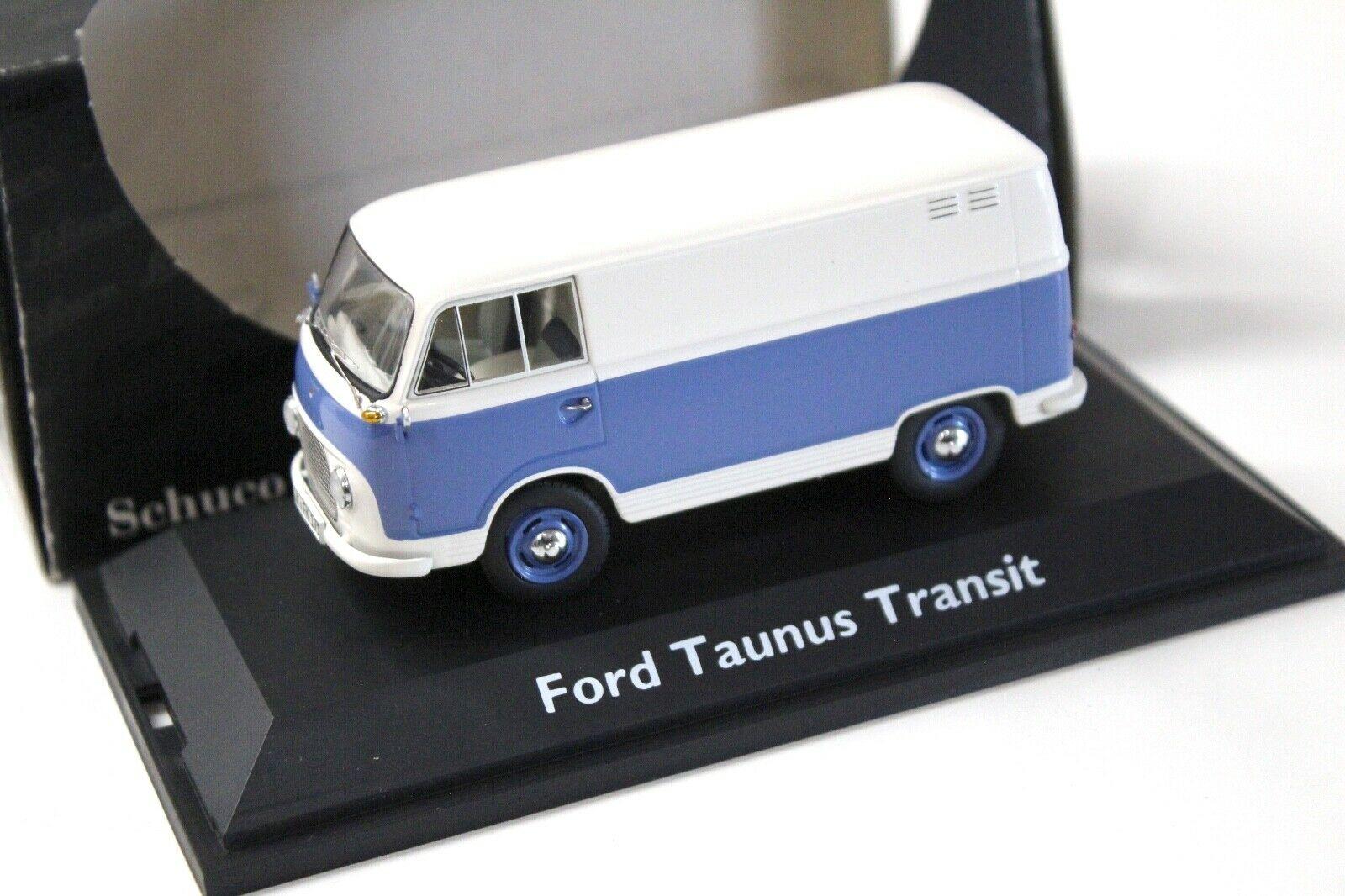1:43 Schuco Ford Taunus Transit Kasten white/blue
