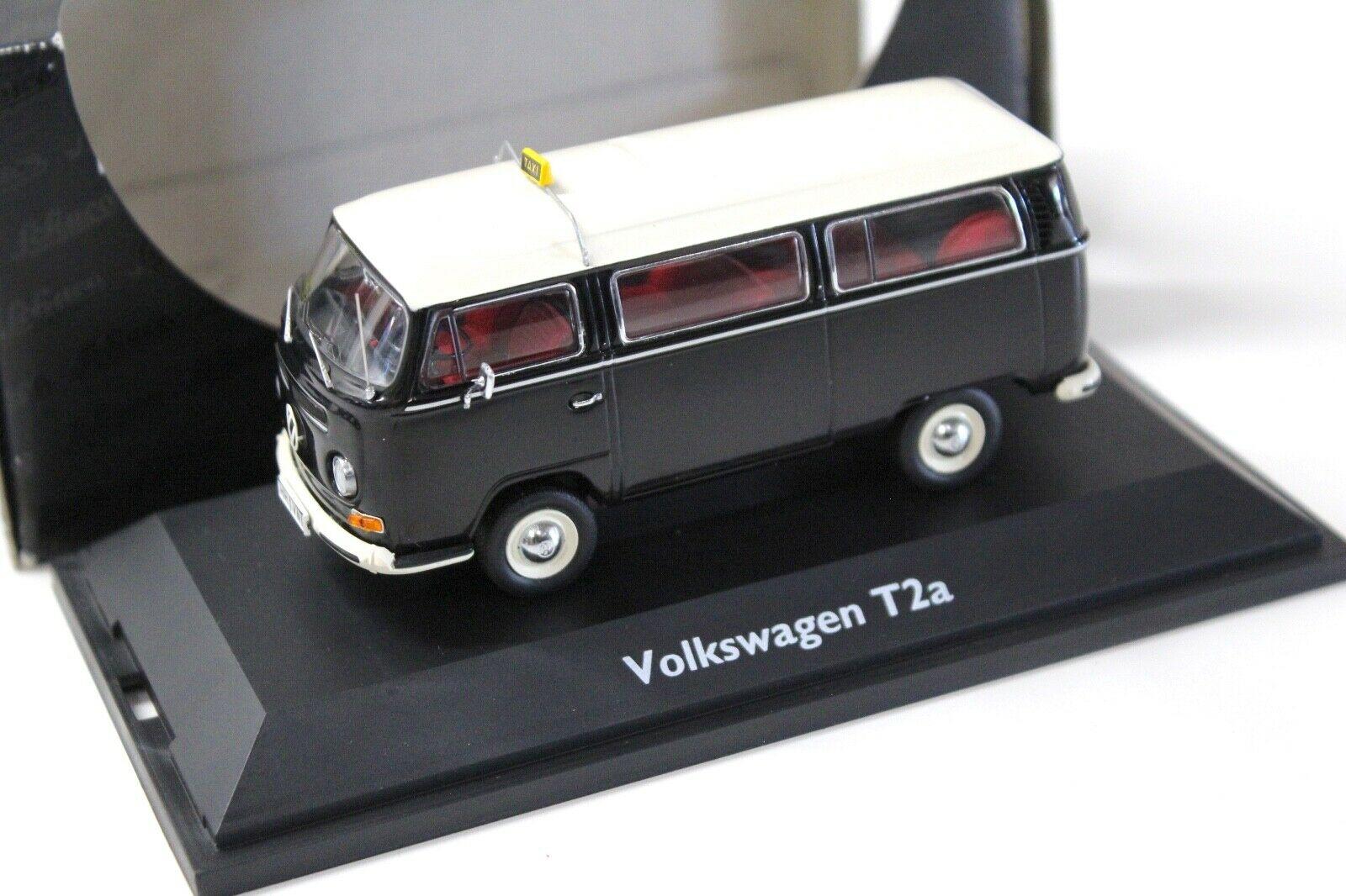 1:43 Schuco Volkswagen VW T2a TAXI black/beige
