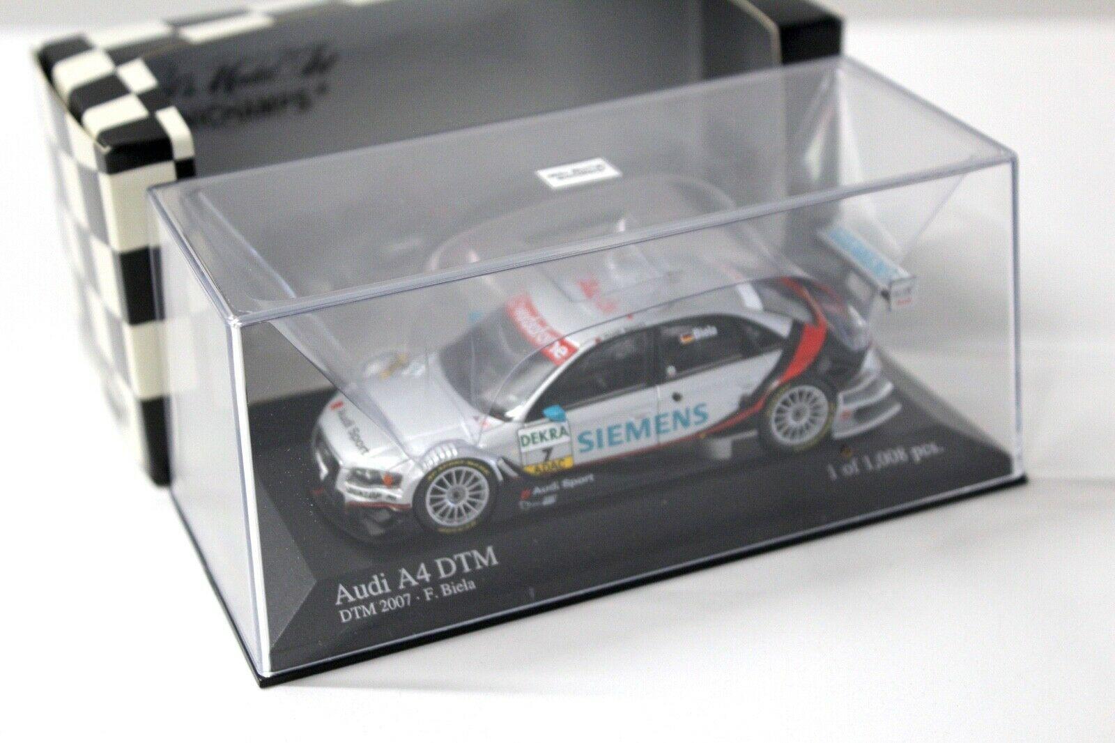 1:43 Minichamps Audi A4 DTM 2007 Biela #7 Siemens silver