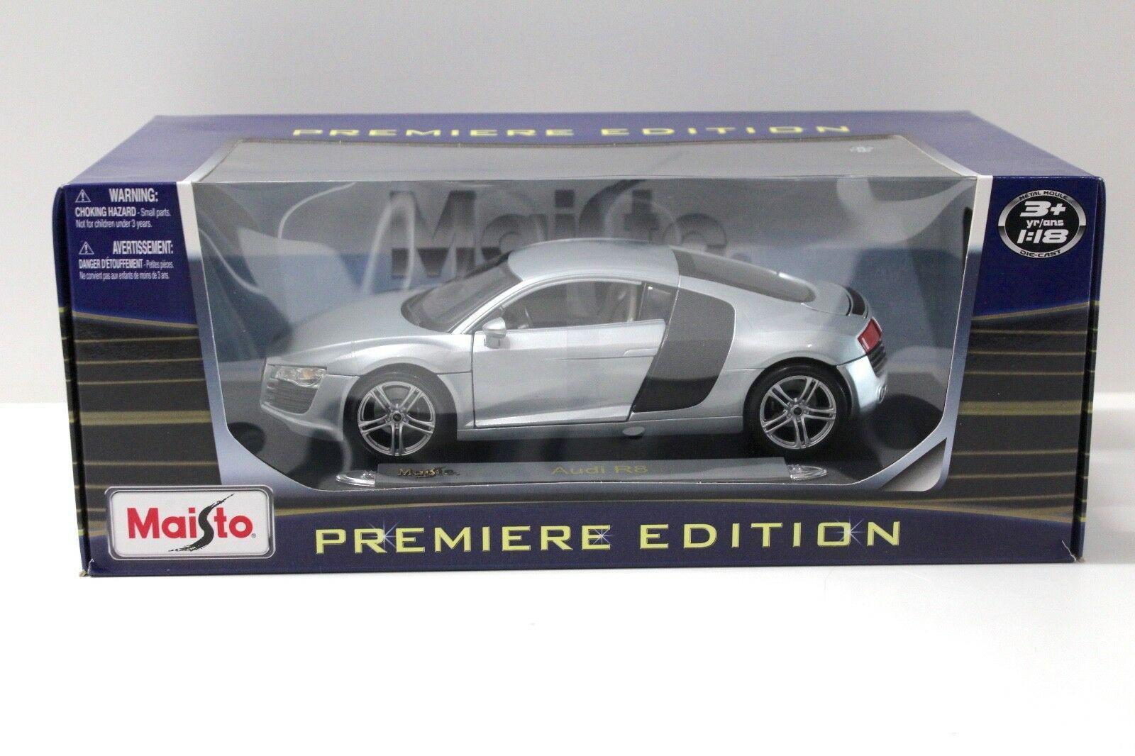 1:18 Maisto Audi R8 Coupe silver