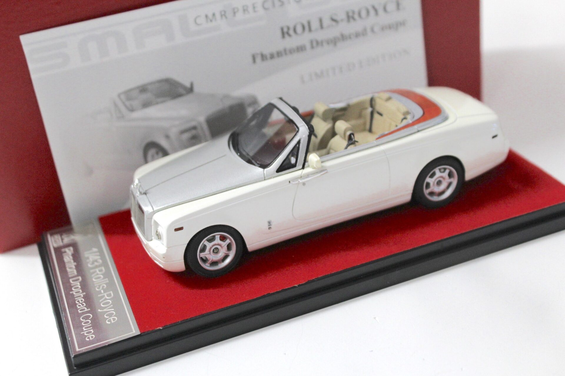 1:43 CMR Precision Model Rolls Royce Phantom Drophead Coupe 2008 white/ silver