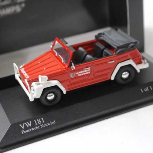 1:43 Minichamps VW 181 Kuebelwagen Feuerwehr Neuwied red
