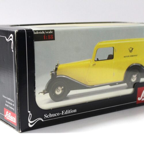 1:18 Schuco Mercedes 170V Kastenwagen Deutsche Bundespost yellow