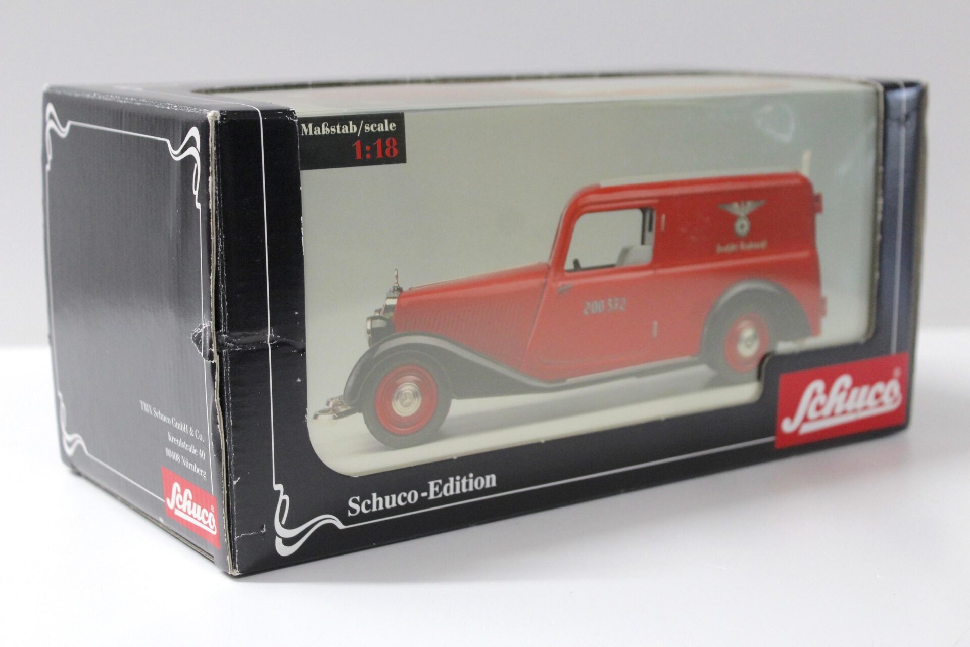 1:18 Schuco Mercedes 170V Kastenwagen Deutsche Reichspost red