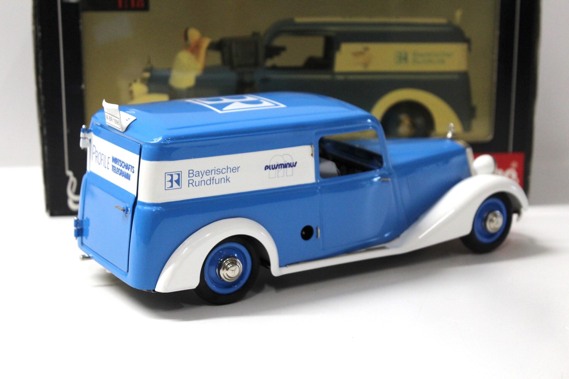 1:18 Schuco Mercedes 170V Kasten Kamerawagen BR Bayrischer Rundfunk