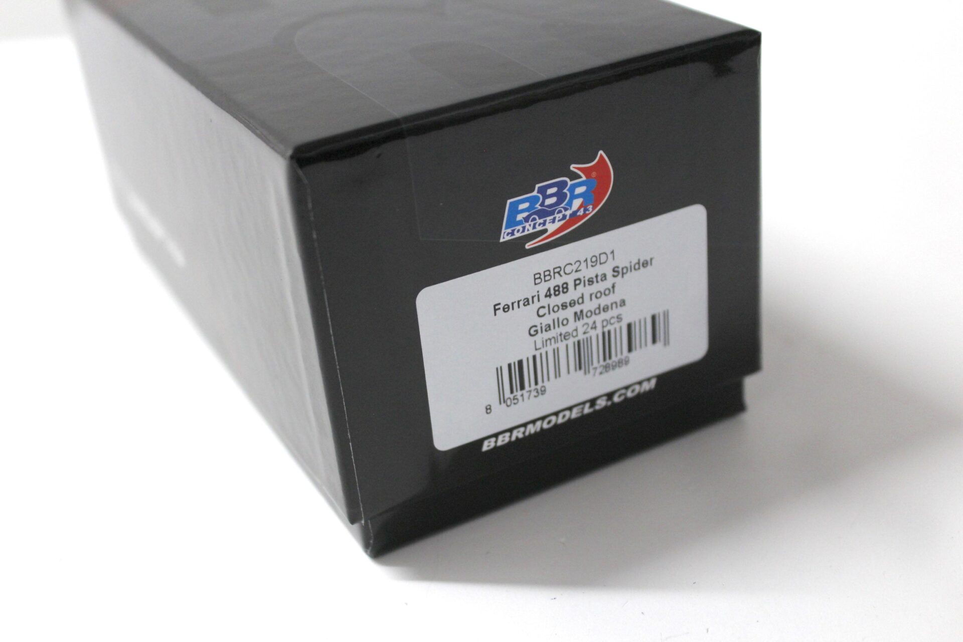 1:43 BBR Ferrari 488 Pista Spider Closed roof Giallo Modena Limited 24 pcs.