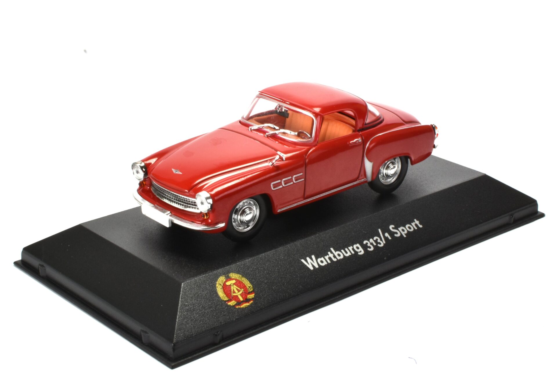 1:43 Atlas DDR Collection Wartburg 313/1 Sport red