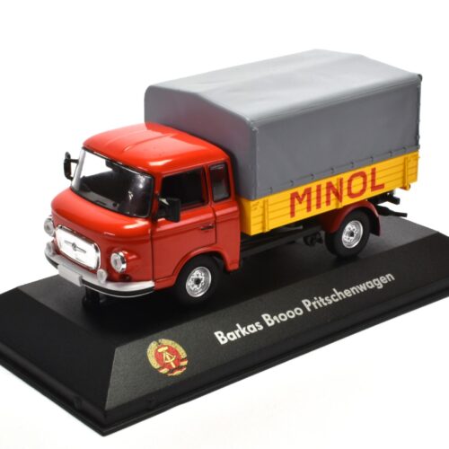 1:43 Atlas DDR Collection Barkas B1000 Pritschenwagen/ Plane Minol