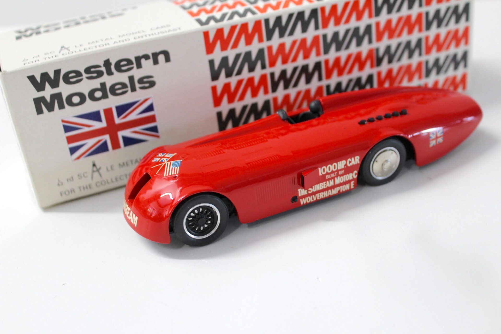 1:43 Western Models 1927 Sunbeam 1000 H.P. Record Car red