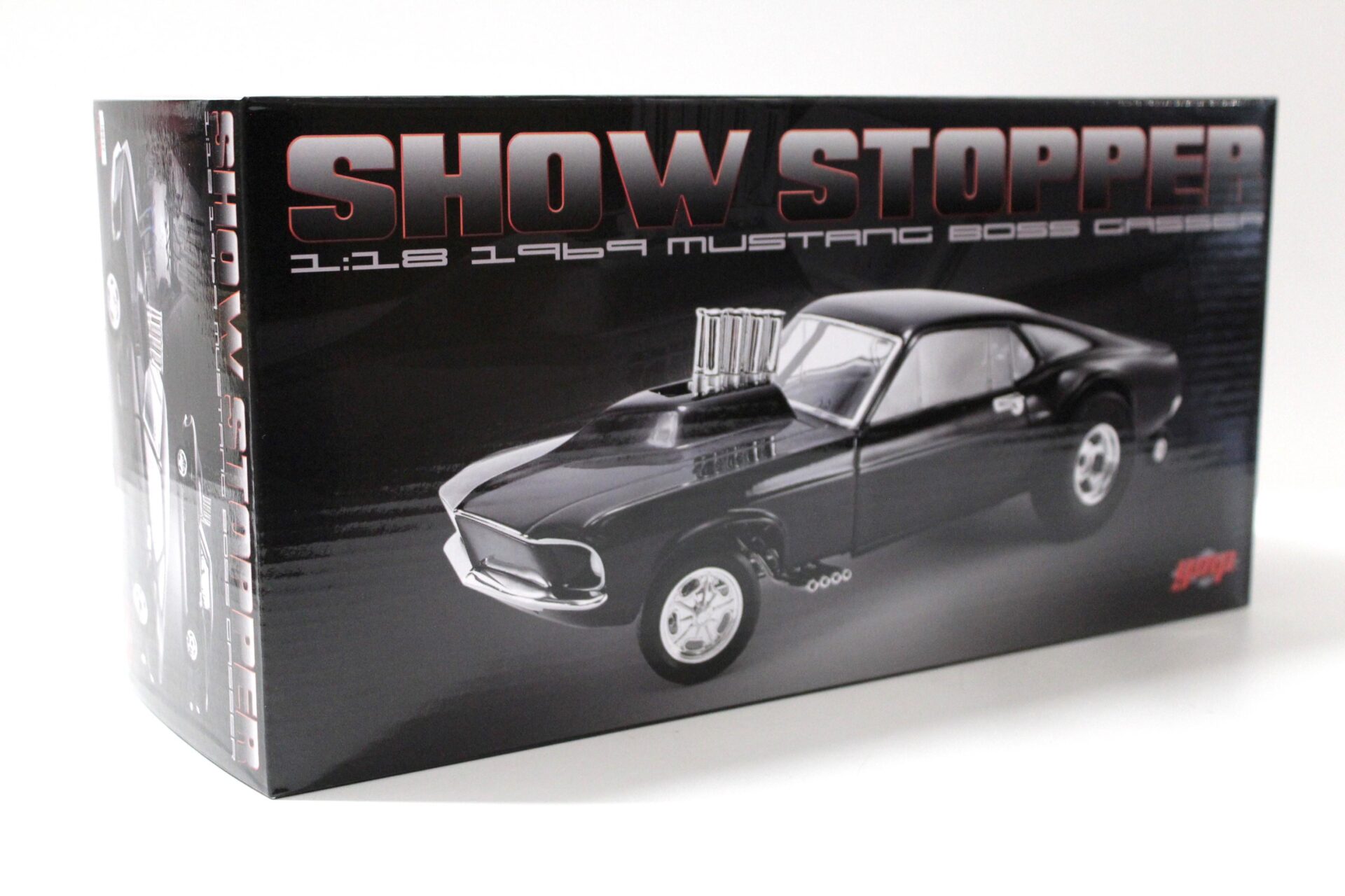 1:18 GMP 1969 Ford Mustang Boss Gasser SHOW STOPPER triple gloss black
