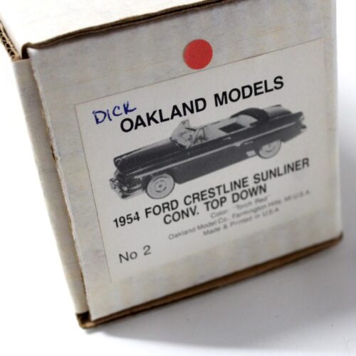 1:43 Oakland Models 1954 Ford Crestline Sunliner Convertible red