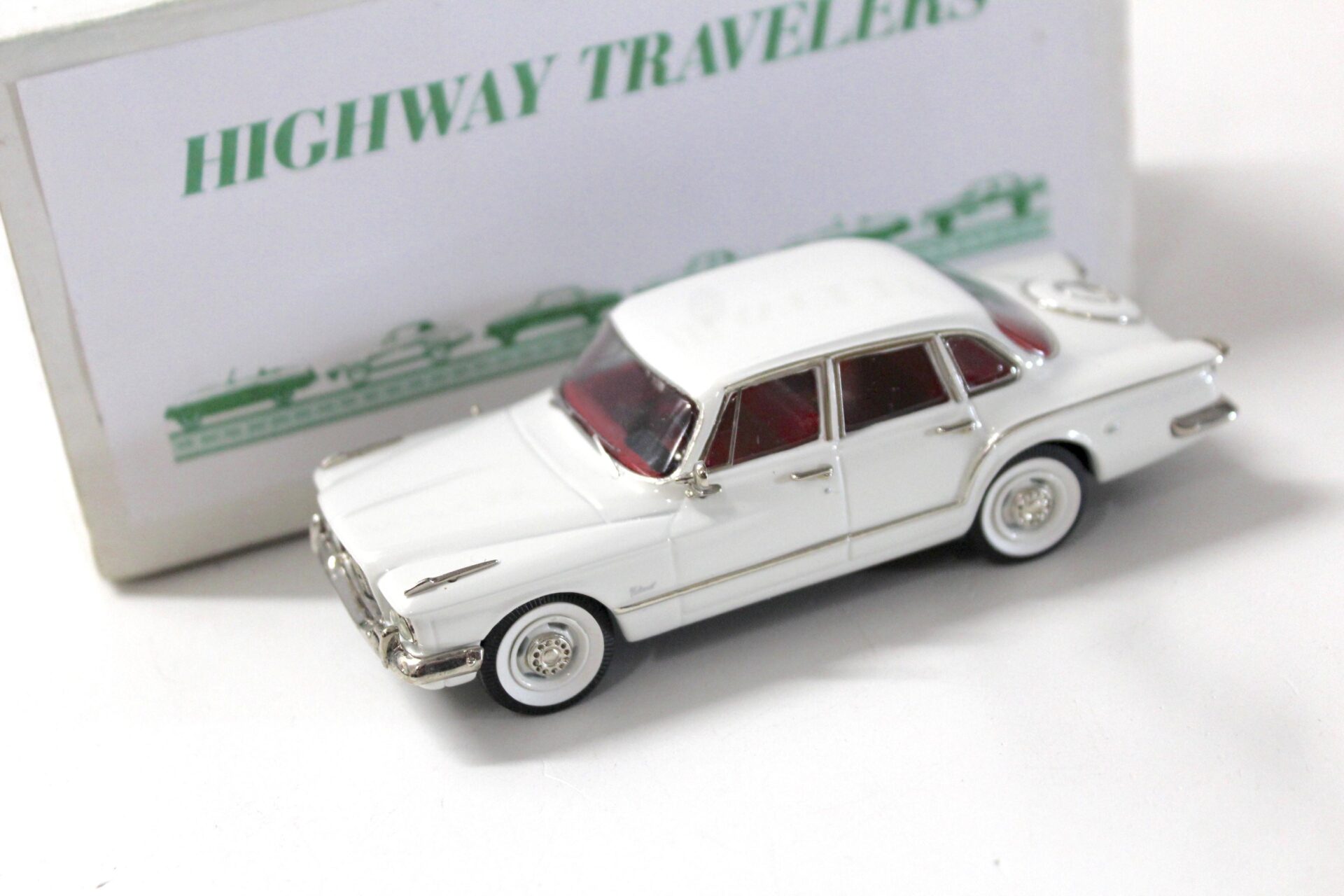 1:43 Highway Travelers 1960 Plymouth Valiant Four Door Sedan white