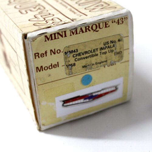 1:43 MINIMARQUE 43 Chevrolet Impala Convertible Top UP 1958 blue