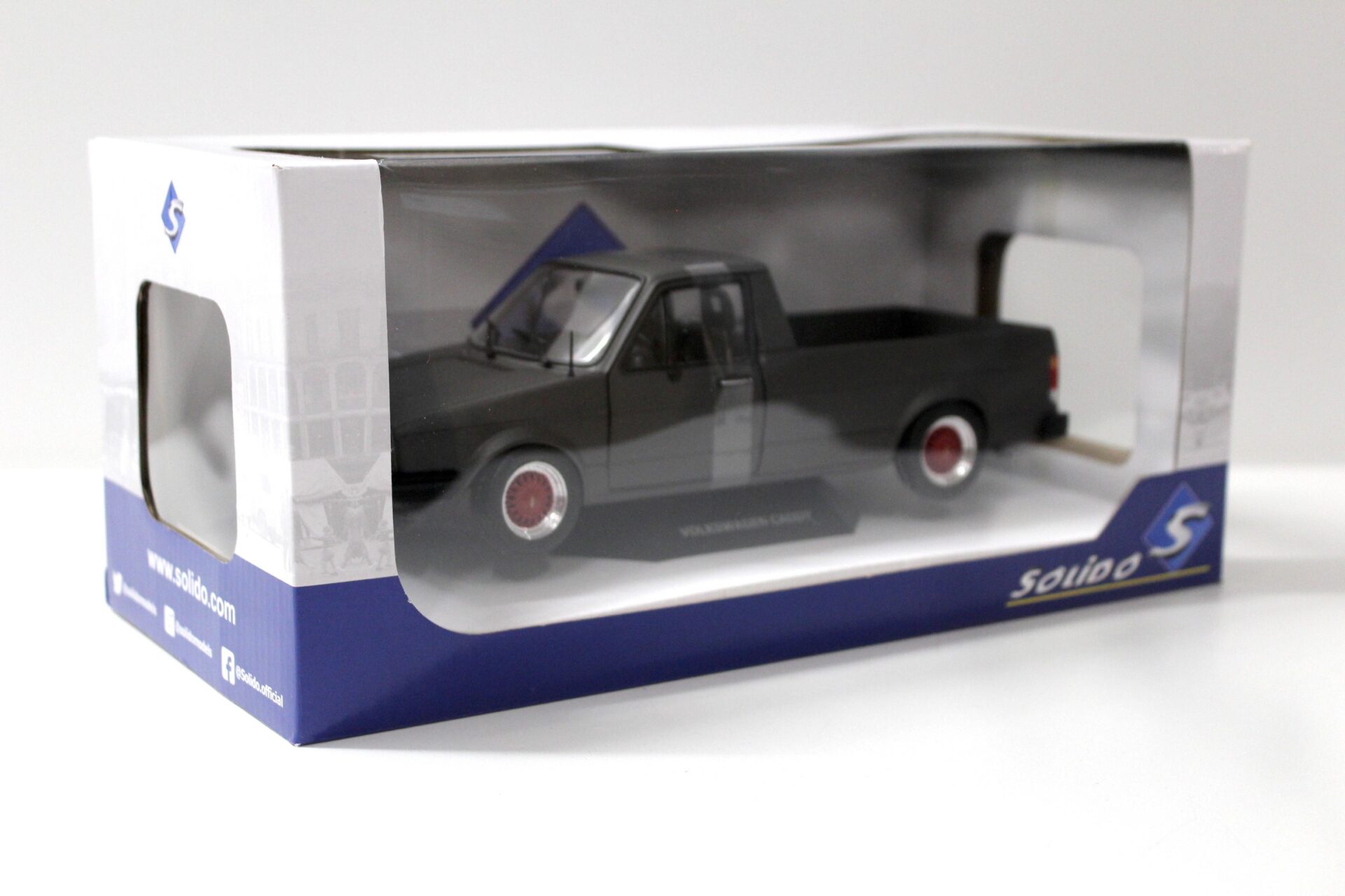 1:18 Solido VW Caddy MK1 Pick Up Custom II matt grey 1982