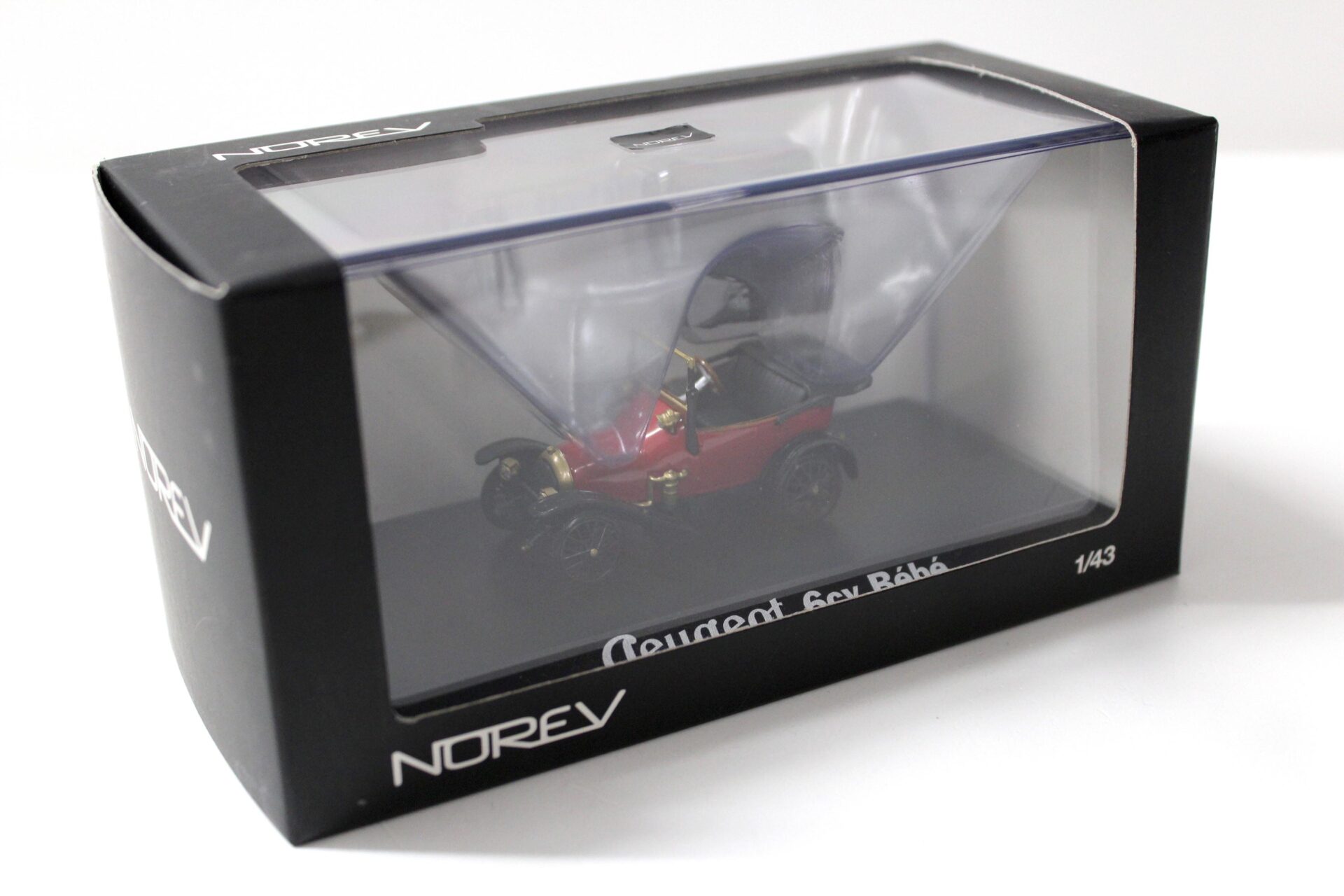 1:43 Norev Peugeot 6cv Bebe red/ black