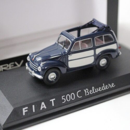 1:43 Norev Fiat 500C Belvedere dark blue/ white