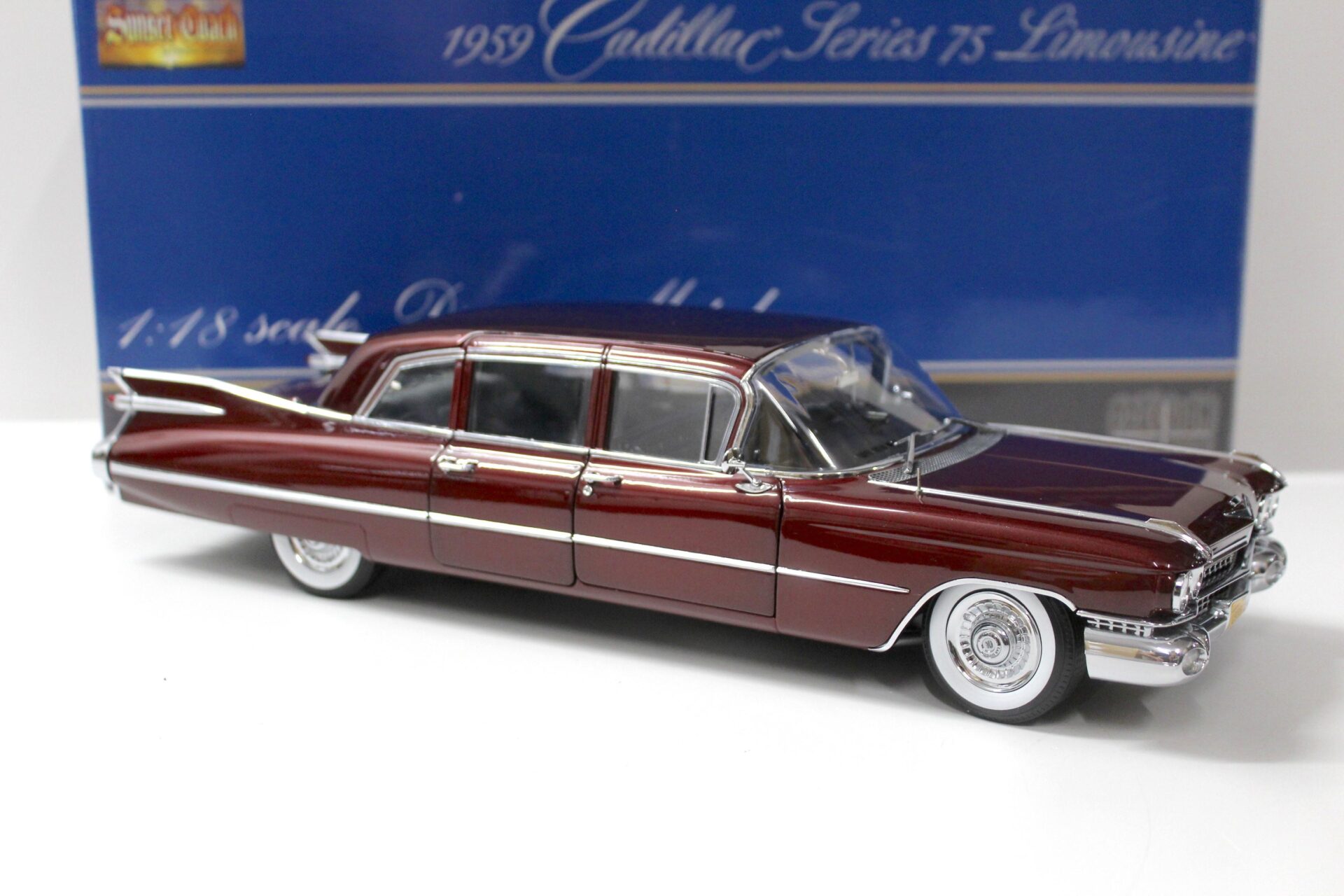 1:18 Precision Miniatures 1959 Cadillac Series 75 Limousine dark red