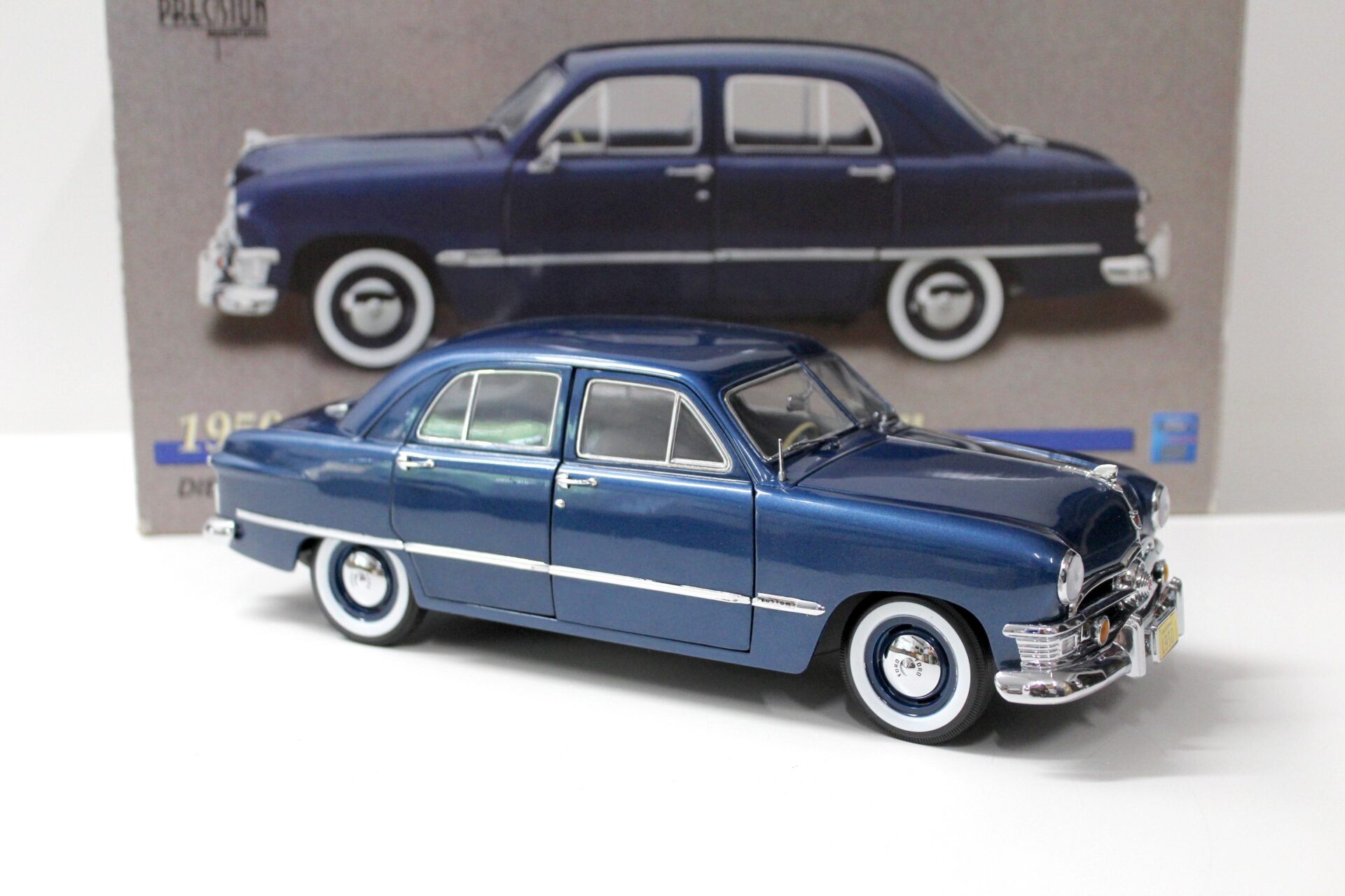 1:18 Precision Miniatures 1950 Ford Custom 4-Door Sedan blue