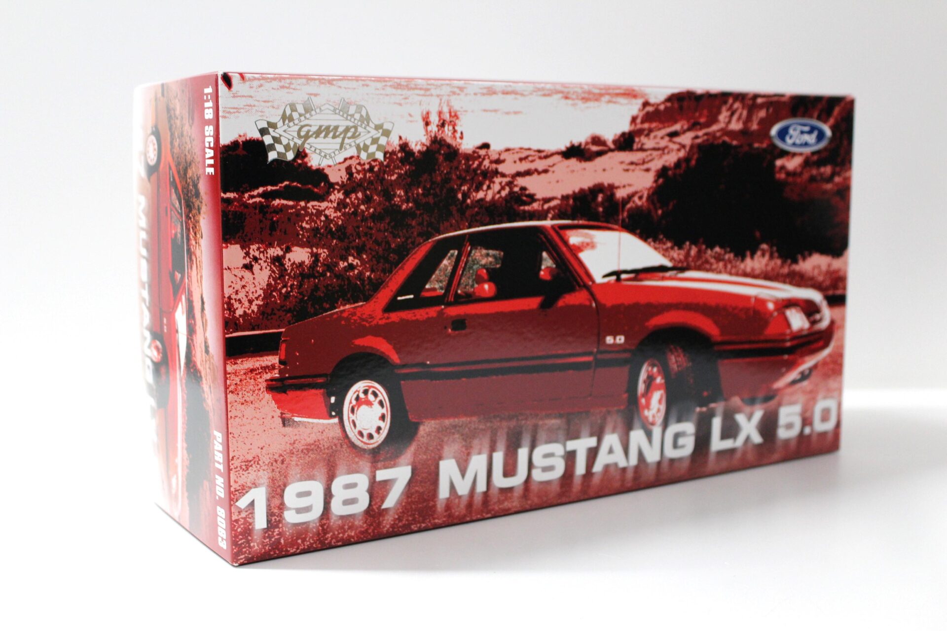 1:18 GMP 1987 Ford Mustang LX 5.0 Coupe red metallic