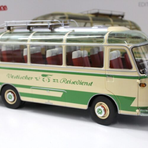1:18 Schuco Setra S6 Reisebus "Vestischer Reisedienst" beige/ green
