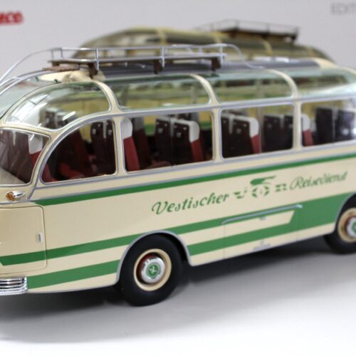 1:18 Schuco Setra S6 Reisebus "Vestischer Reisedienst" beige/ green