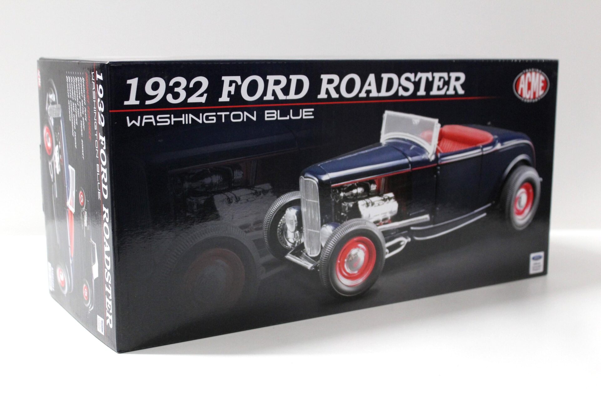 1:18 ACME 1932 Ford Roadster Hot Rod Washington blue + white TOP