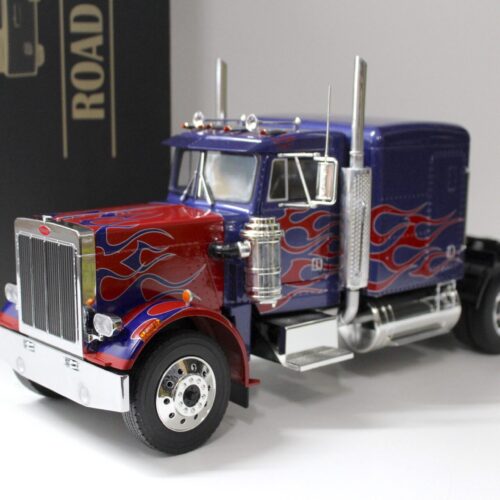 1:18 Road Kings Peterbilt 359 SZM 1967 blue metallic/ red flames