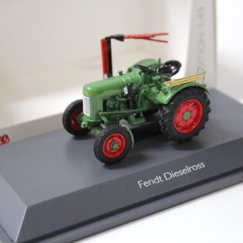 1:43 Schuco Fendt F20G Dieselross Traktor mit Mähbalken green