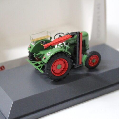 1:43 Schuco Fendt F20G Dieselross Traktor mit Mähbalken green