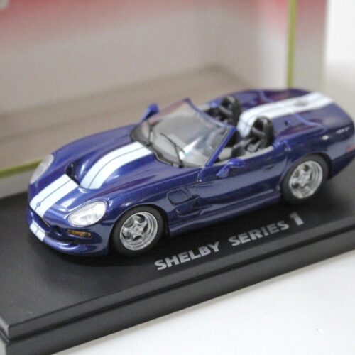 1:43 Kyosho Shelby Series 1 blue metallic/ white stripes