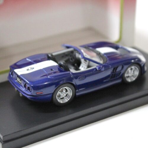 1:43 Kyosho Shelby Series 1 blue metallic/ white stripes
