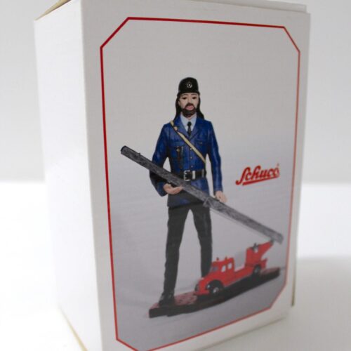 Original Schuco Piccolo Figur Feuerwehrmann mit Magirus Feuerwehr