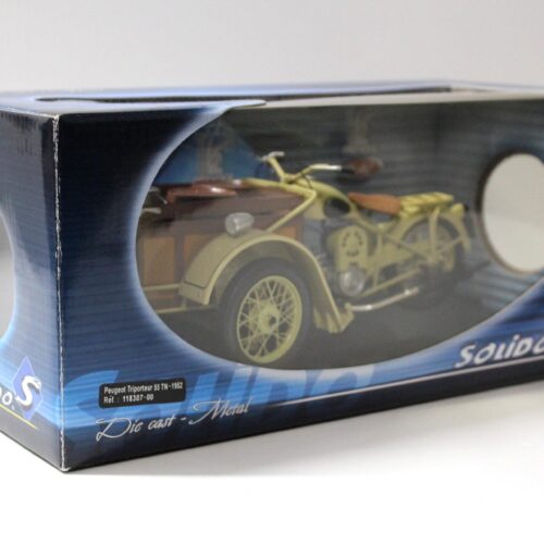 1:10 Solido Peugeot Triporteur 55 TN - 1952 Motorrad Bike beige