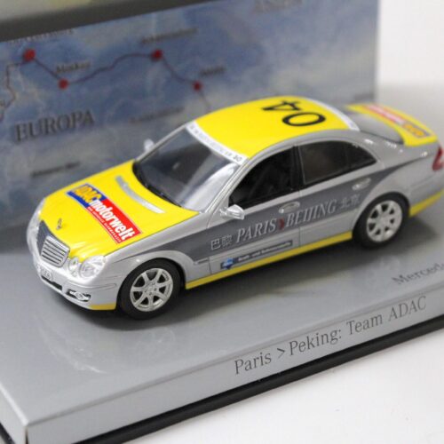 1:43 Minichamps Mercedes E-Klasse Limousine Rally Paris - Peking Team ADAC DEALER VERSION