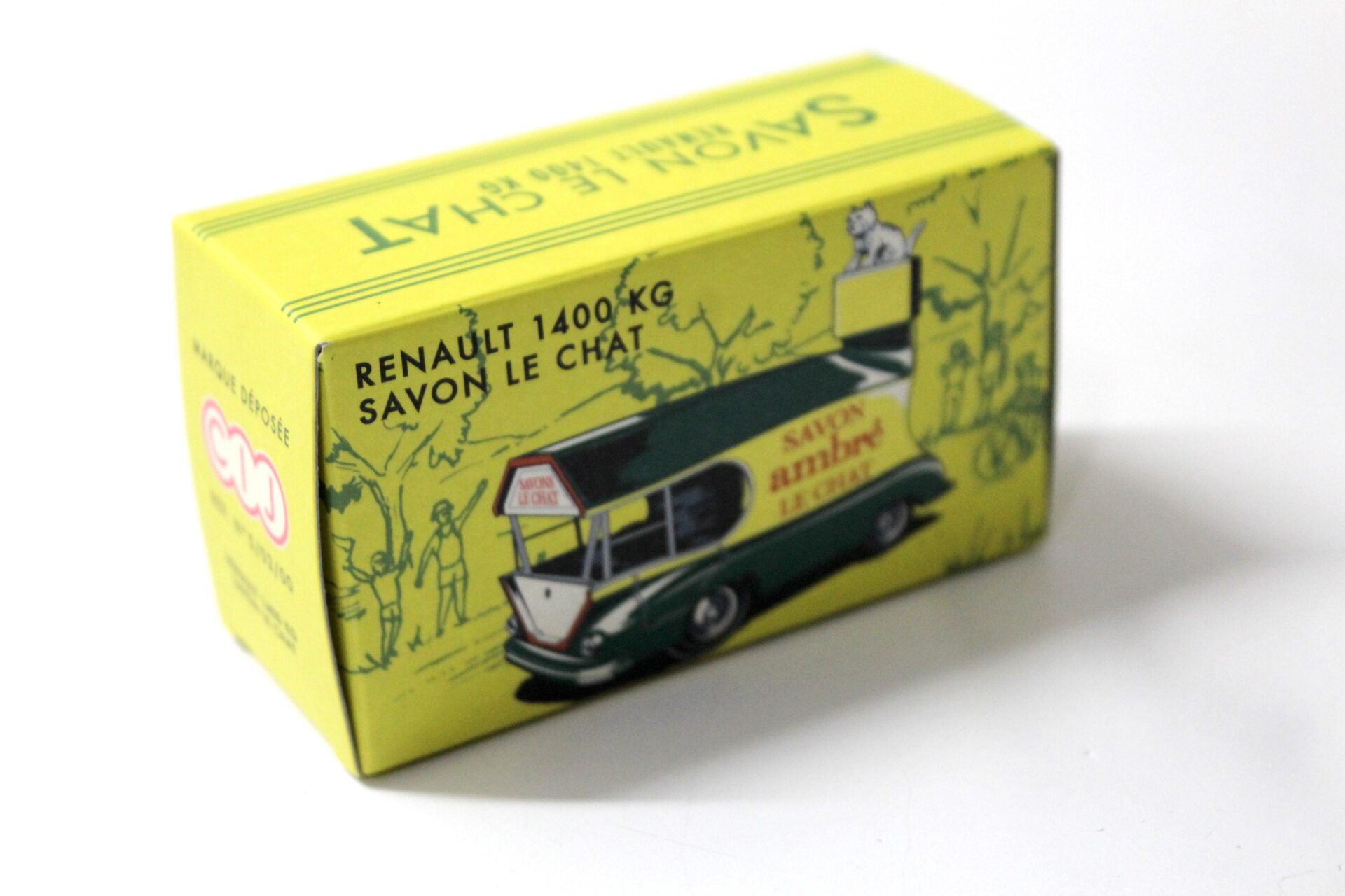 1:43 Norev CIJ Renault 1400 KG Savon Le Chat green/ yellow