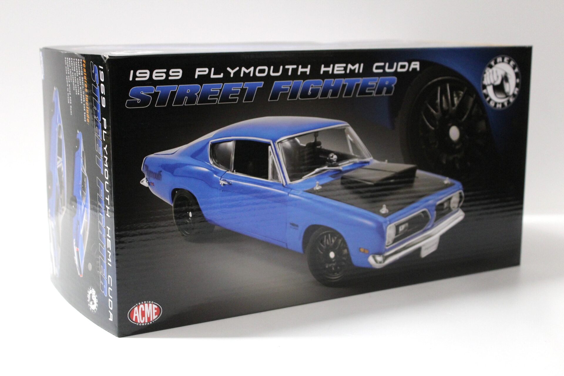 1:18 ACME Plymouth Hemi Cuda Street Fighter 1969 corparate blue/ black