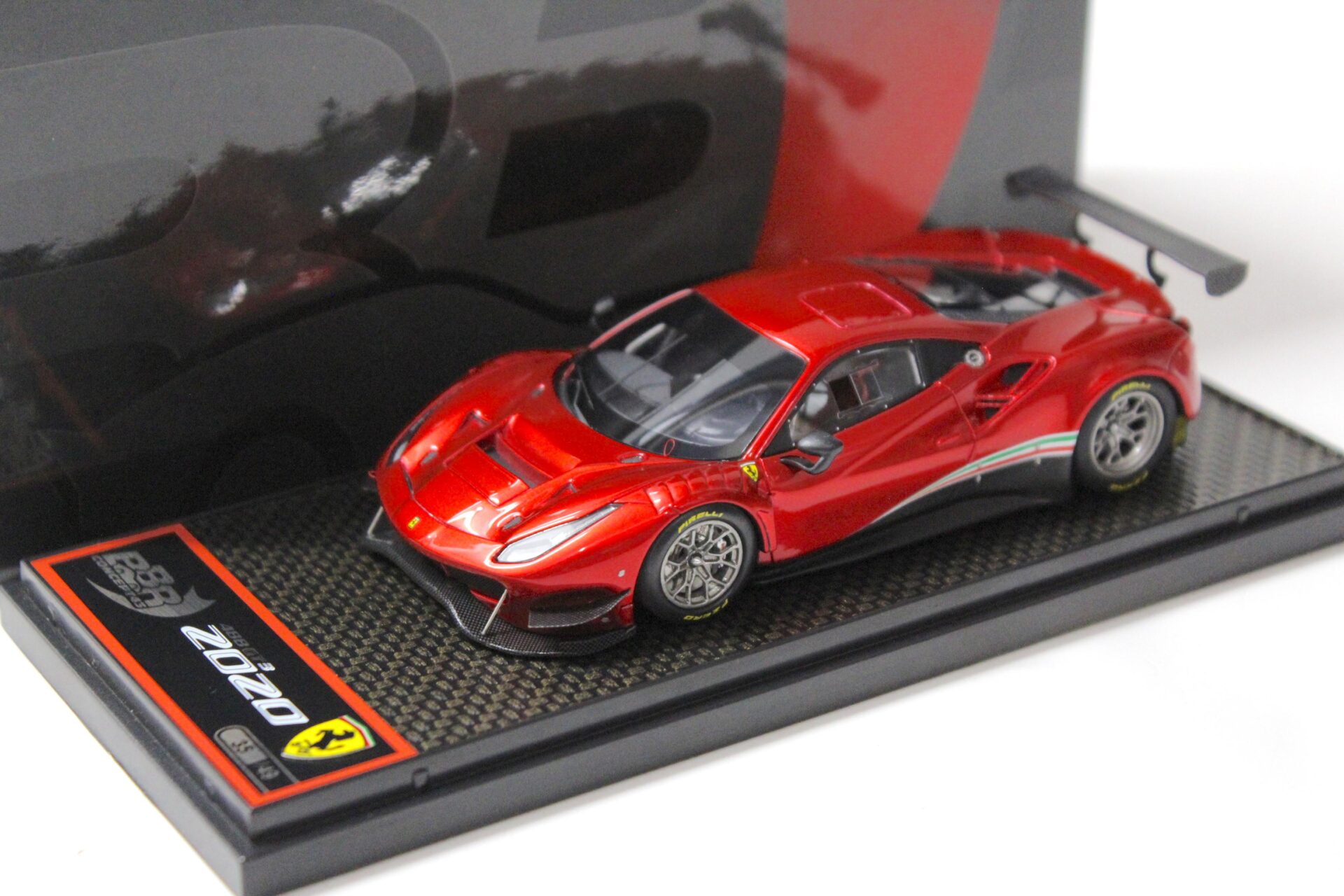 1:43 BBR Ferrari 488 GT3 - 2020 Rosso Fuoco red - Limited 49 pcs.