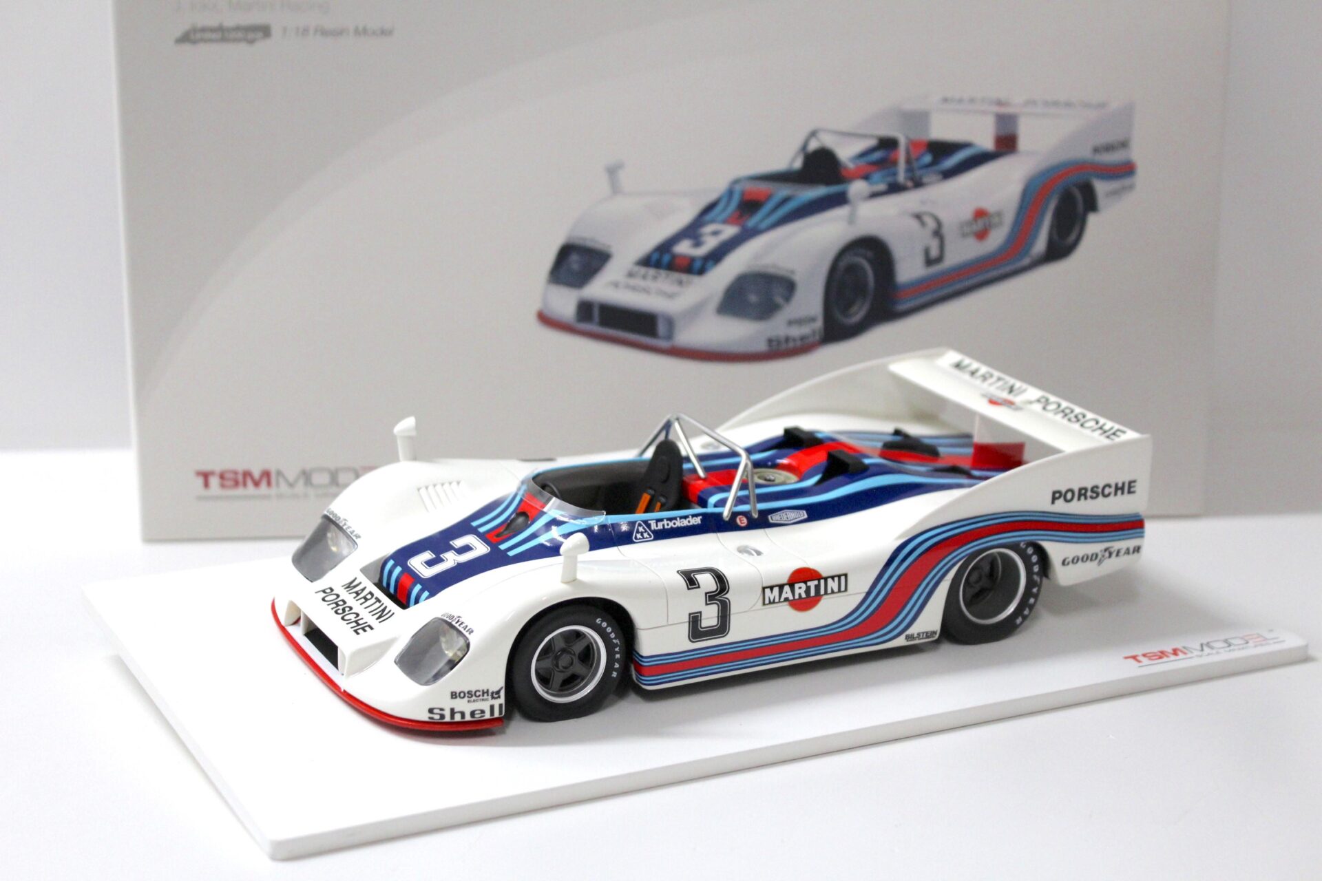 1:18 True Scale TSM 1976 Porsche 936/76 Monza 1000km Winner #3 Ickx Martini Racing