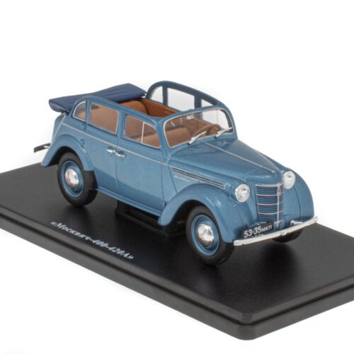 1:24 Hachette East Legendary Moskvitch 400-420A open Top blue 1949