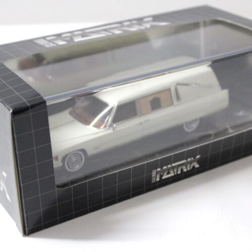 1:43 Matrix 1976 Cadillac Superior Sovereign Regal Landaulet Hearse white